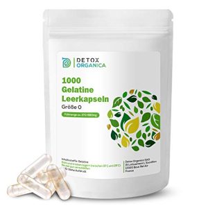 Leerkapseln Detox Organica 0 Gelatine, 1000 Leere Kapseln