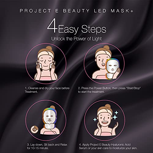 Lichttherapie-Maske Project E Beauty Drahtlose 7 Farbe LED