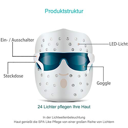 Lichttherapie-Maske reakoo Light Therapy Mask LED