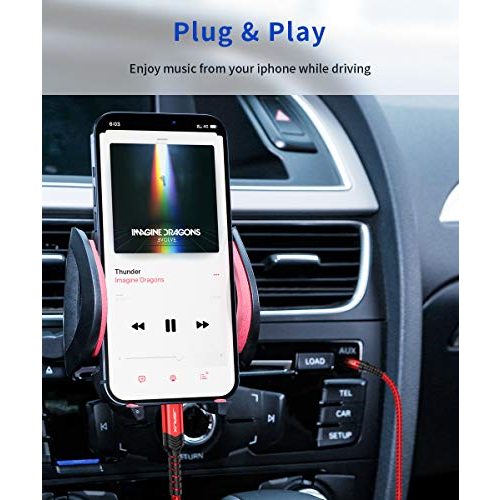 Lightning auf Klinke JSAUX iPhone AUX Kabel Auto Audio 1,8M
