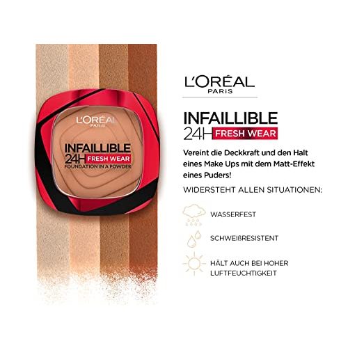 LOreal-Foundation L’Oréal Paris wasserfestes Puder Make-up