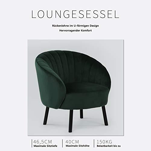 Lounge-Sessel HIC High in the clouds Samt Sessel Grün Modern