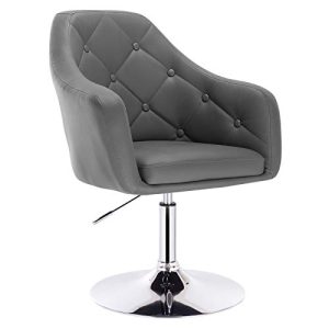 Lounge-Sessel WOLTU ® BH104gr, verchromter Stahl, Kunstleder