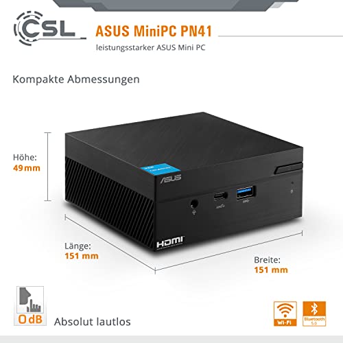 Lüfterloser Mini-PC CSL Computer Mini PC ASUS PN41