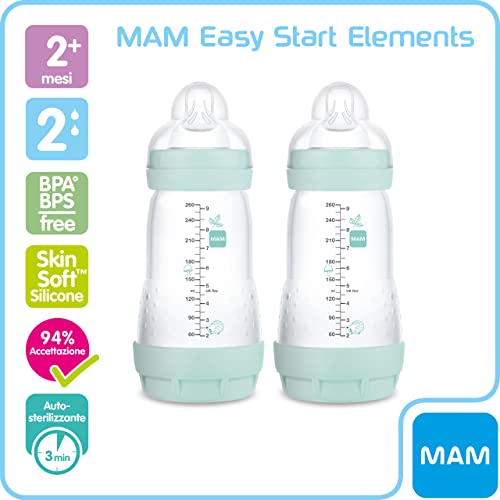 Mam-Trinkflasche MAM Easy Start Babyflasche, 2 Flaschen
