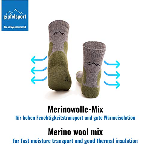 Merino-Socken gipfelsport Wandersocken Adventure, 3 Paar