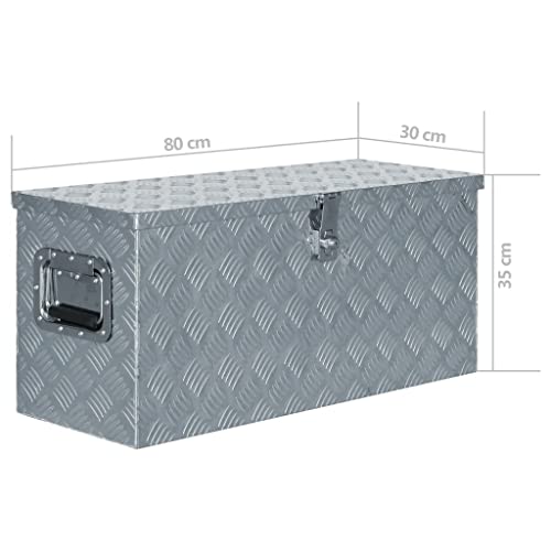 Metallkiste vidaXL Aluminiumkiste 80x30x35cm Alu Box Koffer