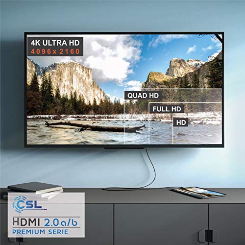 Mini-HDMI-Kabel CSL-Computer CSL, 5m Meter, 3-fach geschirmt