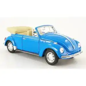 Modellauto VW Käfer Cabriolet, hell-blau, offen, 1959, Welly 1:24