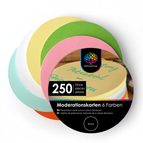 Die beste moderationskarten officetree 250x rund 10cm 6 farben Bestsleller kaufen