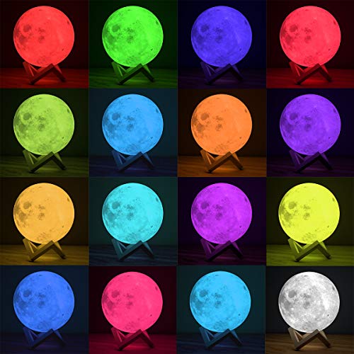 Mond-Lampe EXTSUD 15cm Mond Lampe 16 Farben 3D