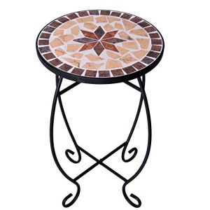 Tavolo in mosaico dszapaci Tavolo rotondo da balcone Tavolini da giardino