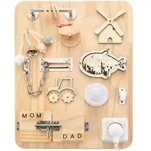 Motorikwand johgee Holz montessori busy board Montessori