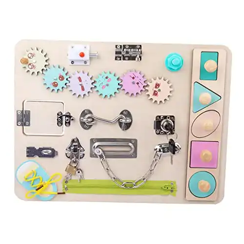 Motorikwand SM SunniMix SunniMix Holz Montessori Busy Board