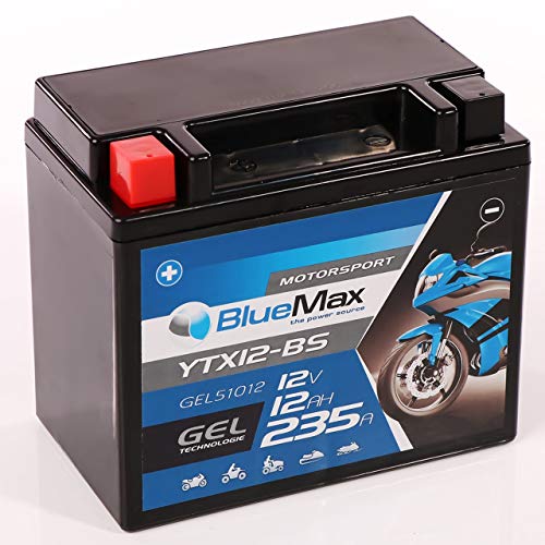 Motorradbatterie 12 V 12 Ah BlueMax CTX12-BS, GEL