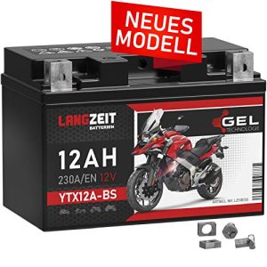 Motorradbatterie 12 V 12 Ah LANGZEIT Batterien YTX12A-BS GEL