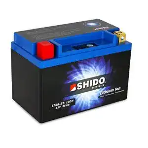 Motorradbatterie 12 V 8 Ah SHIDO, Lithium LTX9-BS/YTX9-BS