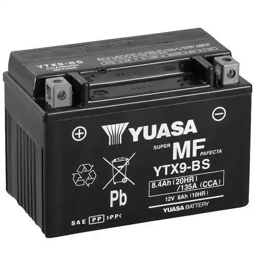Motorradbatterie 12 V 8 Ah Yuasa Motorrad Batterie YTX9-BS