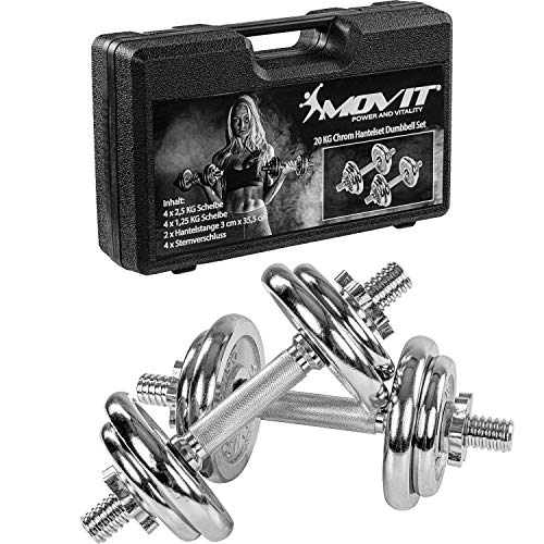 Movit-Hantel Movit ® 20kg Kurzhanteln PRO 2er Set im Koffer