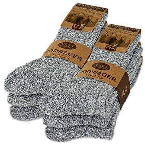 Norweger-Socken sockenkauf24 6 Paar mit Wolle Grau 39-42