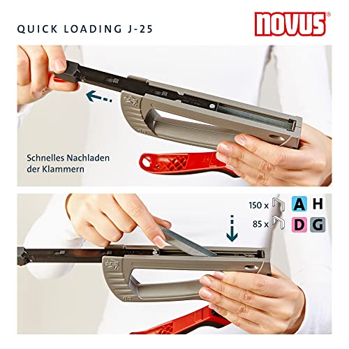 Novus-Tacker Novus Handtacker J-25, kleiner Profi-Tacker, Metall