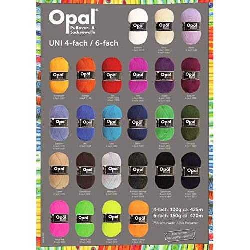 Opal-Wolle Opal uni 4-fach 3072 violett 100g Sockenwolle