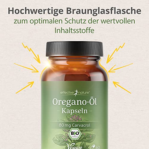 Oregano-Öl-Kapseln effective nature Oregano Öl, 60 Kapseln