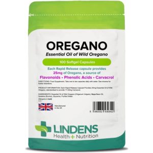 Oregano-Öl-Kapseln Lindens Oregano-Öl 25 mg Kapseln