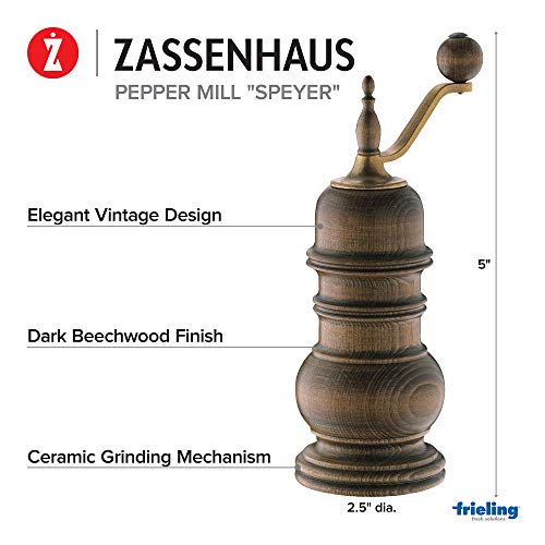 Pfeffermühle mit Kurbel Zassenhaus 21202 Pfeffermühle “Speyer“