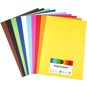 Poster paper perfect ideaz 50 sheets of photo cardboard DIN-A2, 10 colours