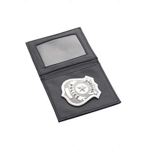 Polizeimarke Smiffys Polizeiabzeichen Silber in Etui, One Size