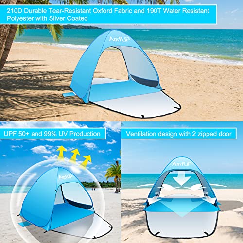 Pop-up-Strandmuschel Amflip Strandzelt für 1-3 Personen