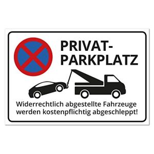 Privatparkplatz-Schild NBECOM, Alu, 30 x 20 cm, 3 mm Stärke