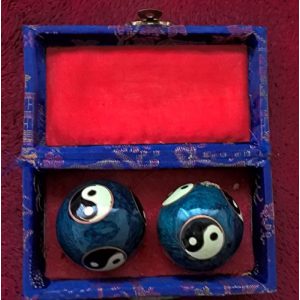 Qi-Gong-Kugeln Berk Berg Yin und Yang Klangkugeln, blau