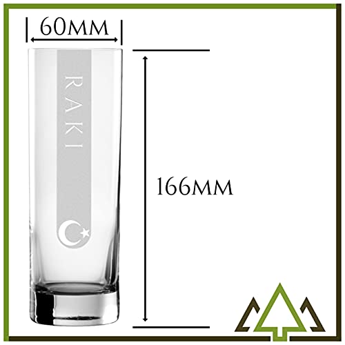 Raki-Gläser BergWald Raki Gläser groß 6er Set RAKI 320ml