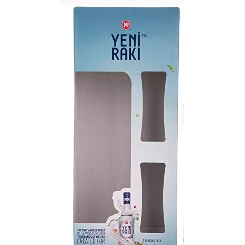 Raki-Gläser Yeni Raki 45% Vol. 0,7 l in Geschenkbox mit 2 Gläsern