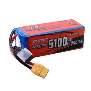 RC-Akku SUNPADOW 5100mAh 6S 22,2V Lipo Akku 60C mit XT90