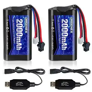 RC-Akku URGENEX 7.4V Li-ion Akku 2000mAh 2S Batterie