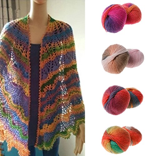 Regenbogen-Wolle Eliky Chunky Yarn Handgewebt 50g