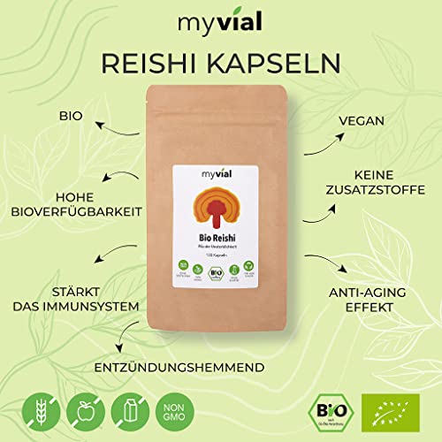 Reishi-Kapseln myvial ® Bio Reishi Kapseln 120 Stück vegan