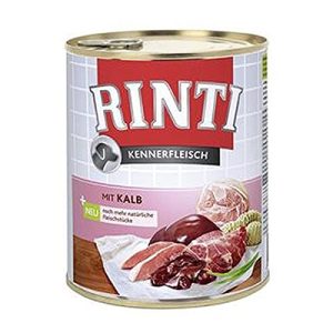 Rinti-Dosenfutter Rinti Pur Kennerfleisch Kalb für Hunde, 12x800g
