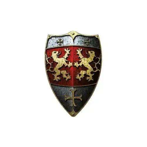 Ritterschild Holzspielerei Löwe