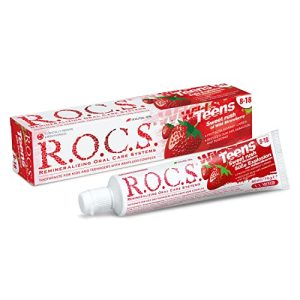 Rocs-Zahnpasta rocs R.O.C.S. Zahncreme Teens Erdbeere