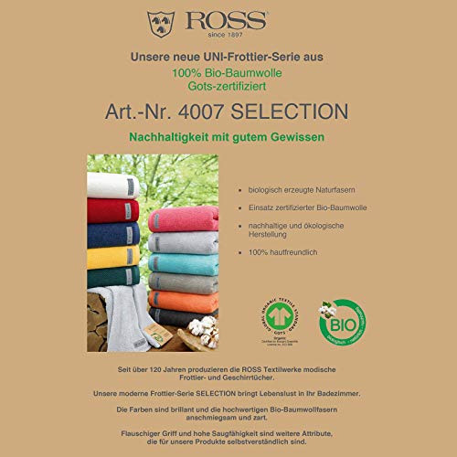 Ross-Handtücher Ross Bio-Baumwoll Selection Schiefer 70×140 cm