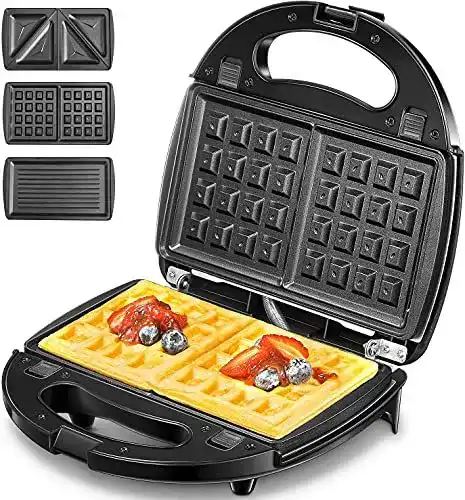 Sandwichmaker 3-in-1 AAUU Sandwichmaker 3 in 1, Waffeleisen