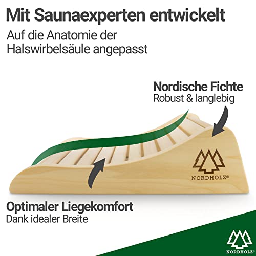Sauna-Kopfstütze Nordholz Sauna Kopfstütze Holz 37x33cm