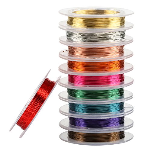 Schmuckdraht Naler 0,3 mm Kupferdraht Set Bunt in 10 Farben