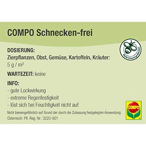 Schneckenschutz Compo Schnecken-frei, Schneckenkorn, 4×225 g
