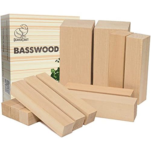 Schnitzholz BeaverCraft BW12 Holzblöcke Set aus Lindenholz