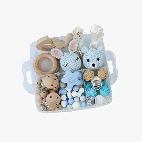 Schnullerketten-Zubehör YZNlife Baby-Beißring DIY Holz